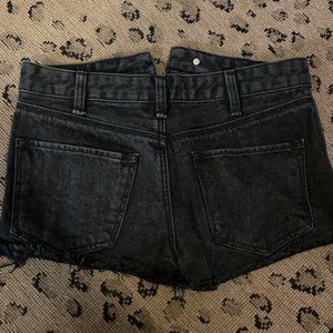 Free People Black Denim Shorts